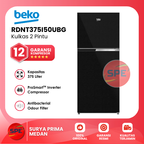 KULKAS 2 PINTU INVERTER BEKO RDNT375I50UBG ( GARANSI RESMI MEDAN)