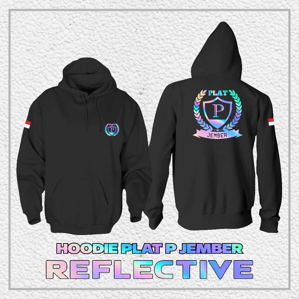 Hoodie Jaket PLAT P JEMBER REFLEKTIF