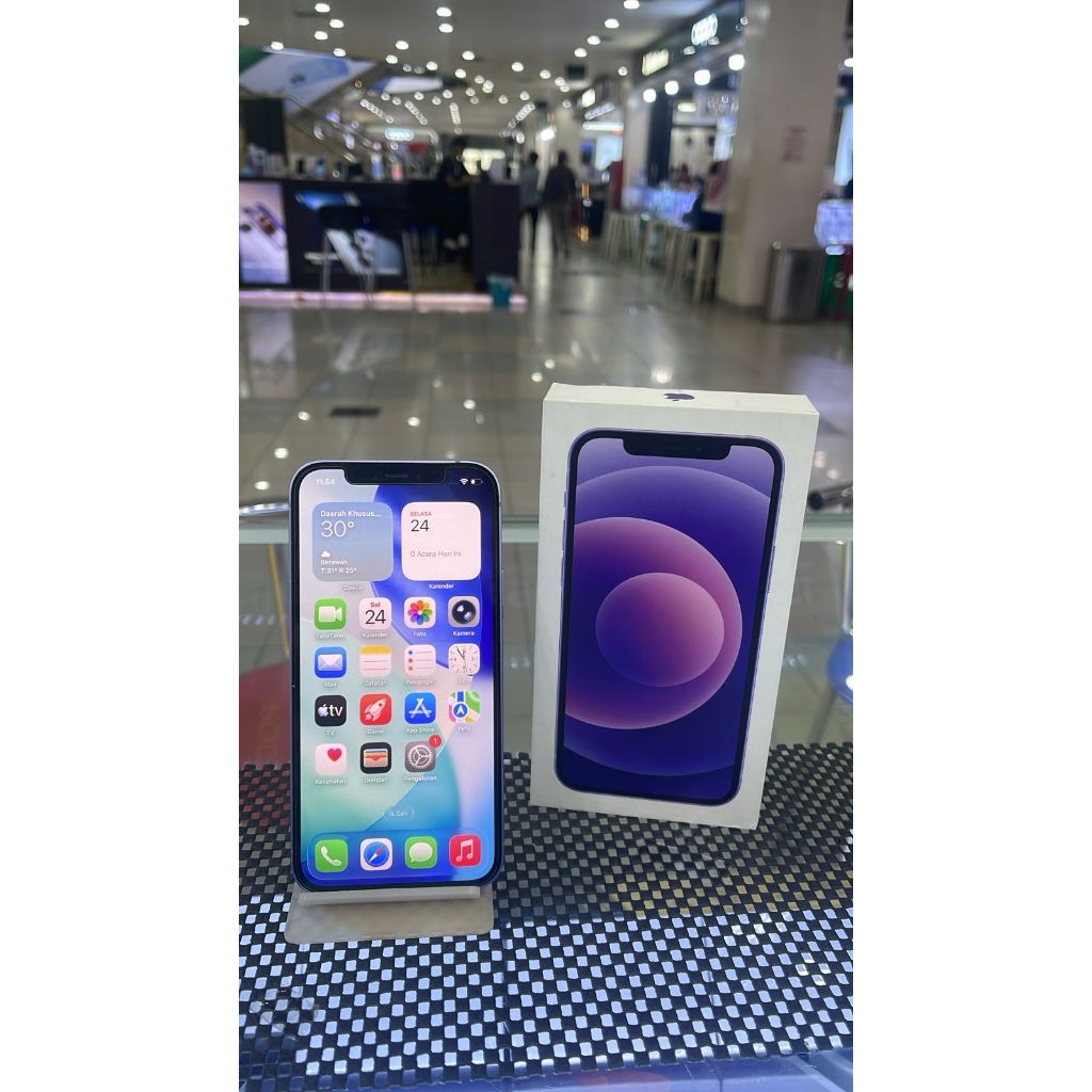 IPHONE 12 64GB SECOND SEKEN BEKAS GARANSI EX IBOX INTERNAL 64
