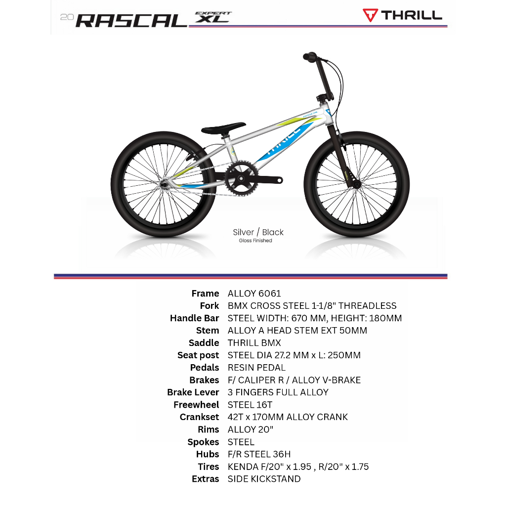 Sepeda Anak 20 Inch BMX Thrill Rascal Expert Frame Alloy