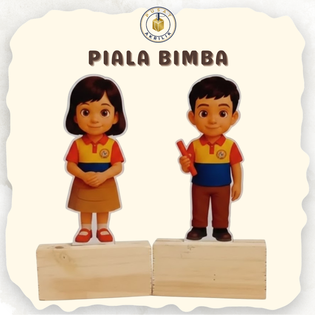 Piala Bimba AIUEO Tatakan Kayu
