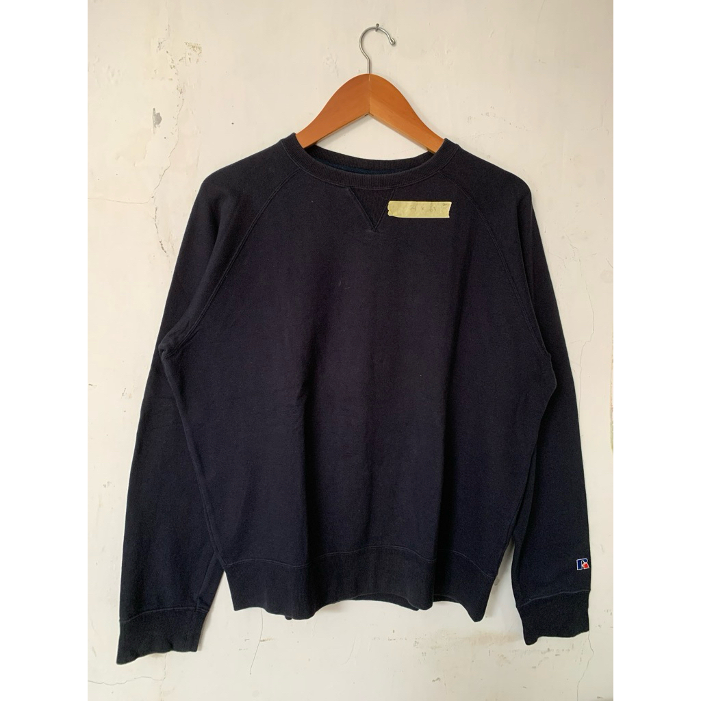 crewneck biru tua polos tag russell athletic original preloved