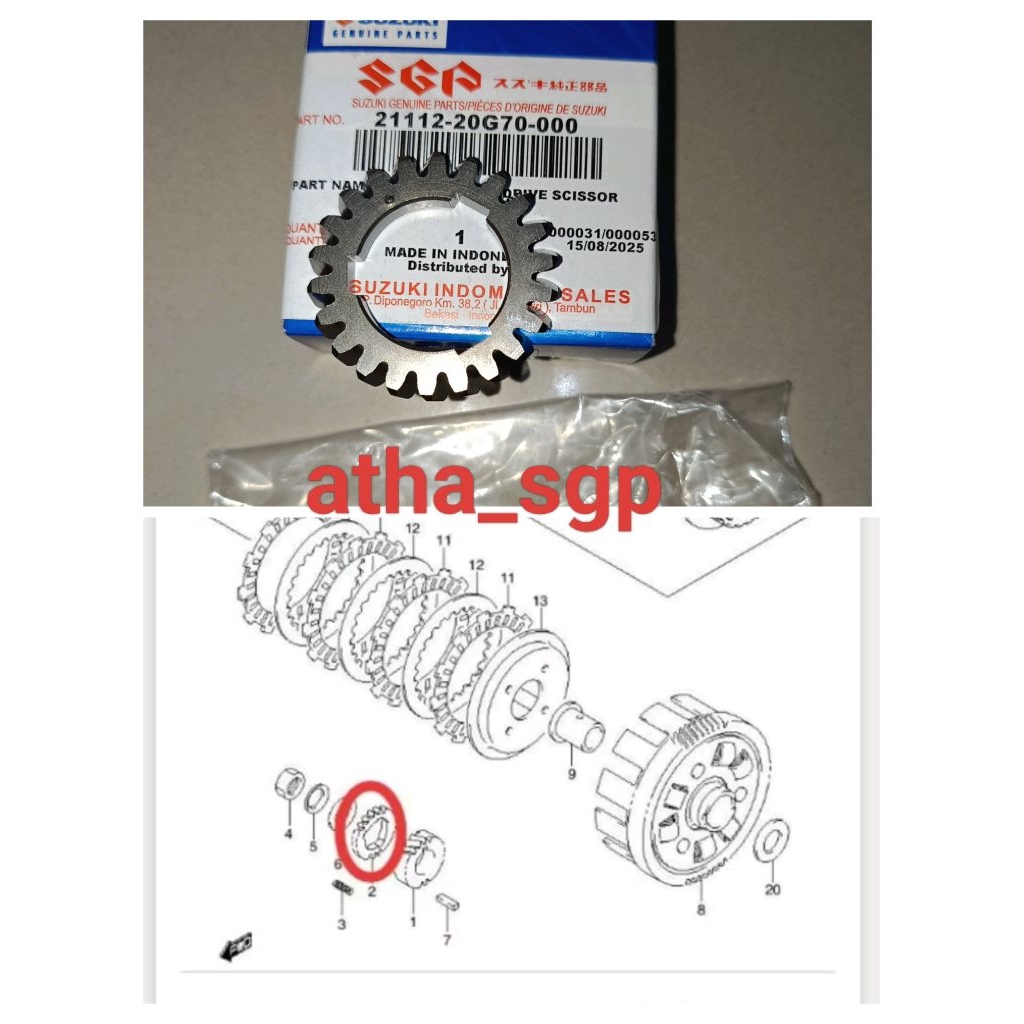 Gigi primer tipis gigi rawon suzuki shogun sp old,sp FL robot,axelo sp sgp ori