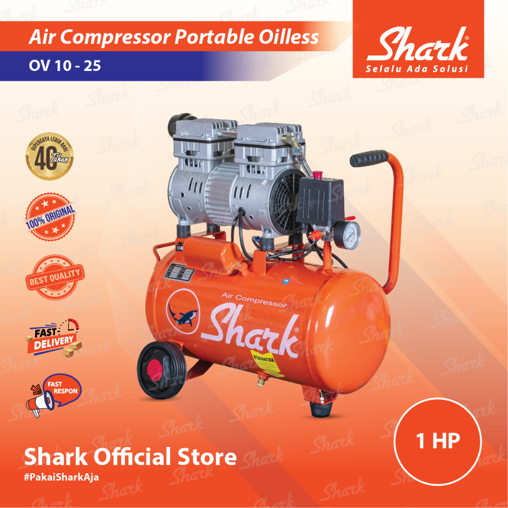 Kompresor Portable Shark WZ 1025 Oilless – 1 HP