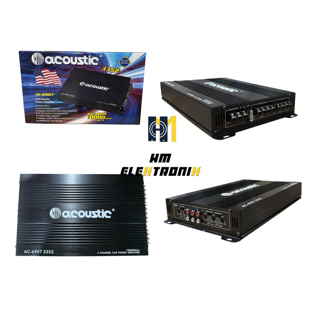 Acoustic AC-6907 3352 Power Amplifier Mobil