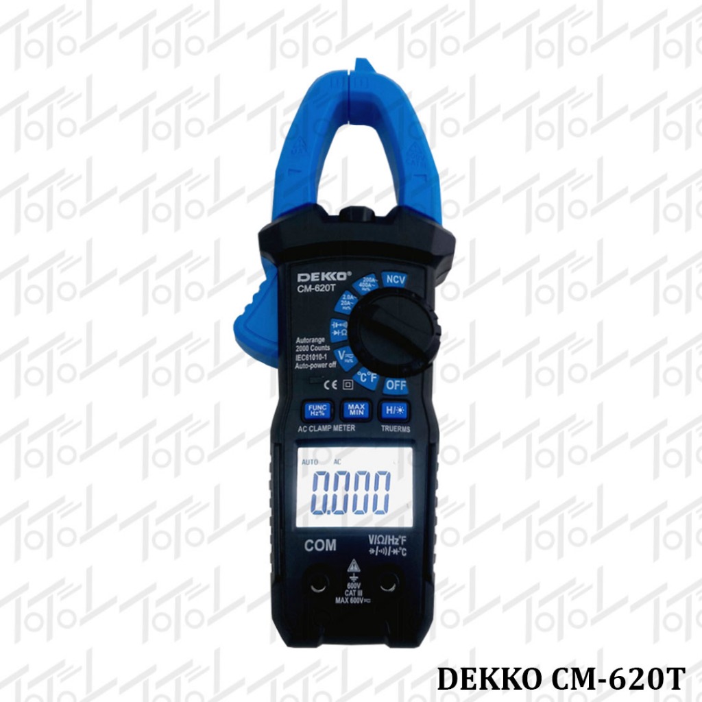 DEKKO Clamp Meter CM620T / Digital Smart AC / True RMS 400A AC / Tang Ampere / Multimeter Multiteste