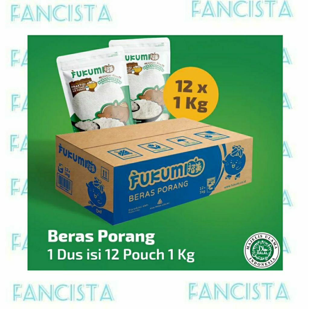 FANCISTA Mart • Fukumi Beras Porang Pouch 1kg Per Dus Isi 12