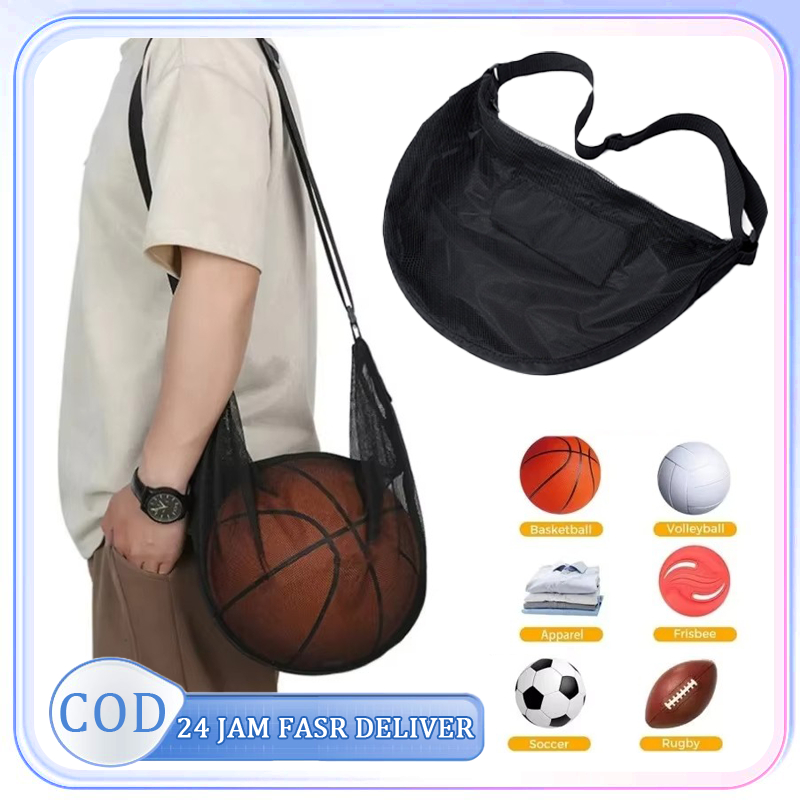 Tas Bola Basket Jaring Tas Basket Selempang Tas Untuk Bola Basket Tas Jala Penyimpanan Sepak Bola Li