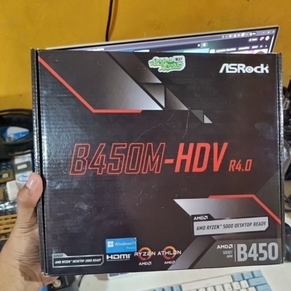 [BEKAS] ASRock B450M-HDV R4.0 Fullset Garansi On