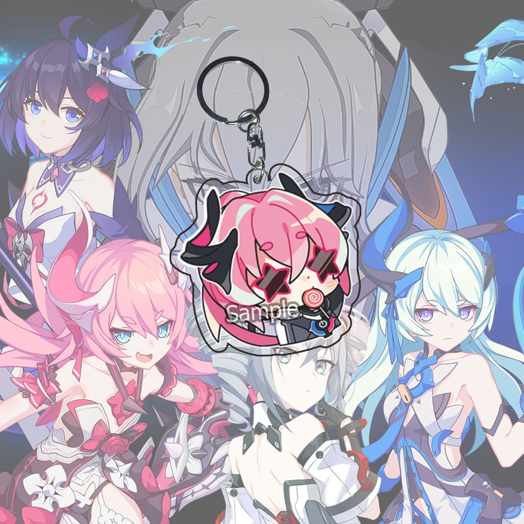 key chain Honkai impact 3 Rozaliya fervent tempo - - Key Chain - Strap hp - Pinch strap - Gantungan 