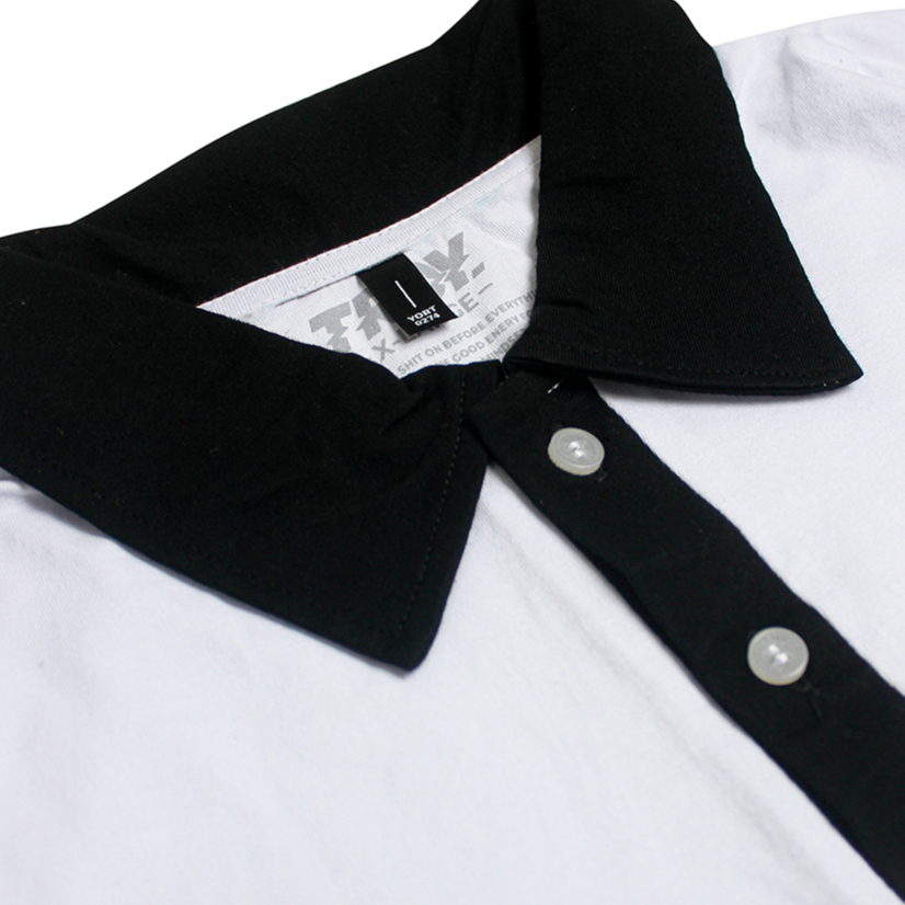 Troy Company Wangky Polo Shirt White Black Tristitia - Kaos Polo Wangki Pria Putih Hitam WKD 2899