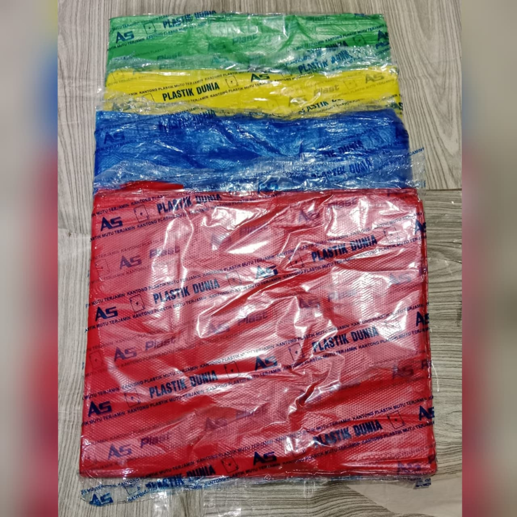 MERK DUNIA KANTONG PLASTIK UK 28X48 RANDOM KRESEK MERK DUNIA / PLASTIK KRESEK UKURAN 28X48 WARNA RAN