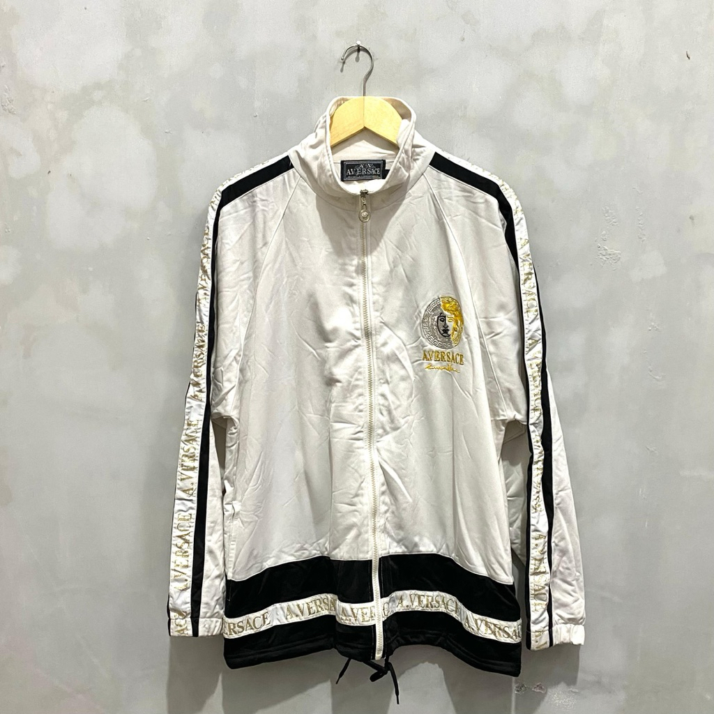 Jacket Windbreaker A. VERSACE Taped Gold Big Logo