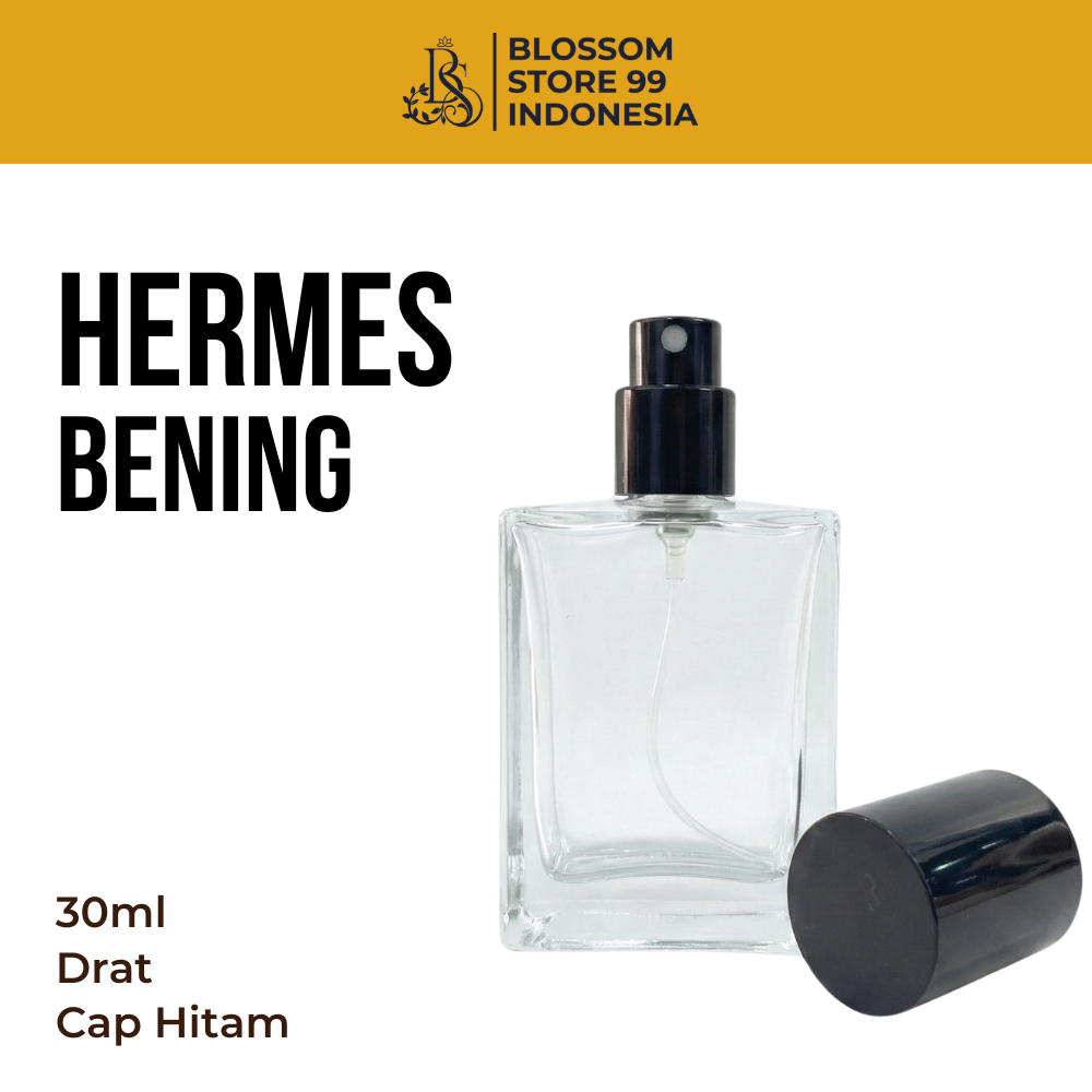 Botol Parfum Hermes Drat 30ML Tutup Hitam - Botol Parfum Hermes 30ML Per Pcs