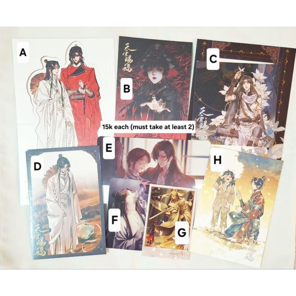 TGCF Hua Cheng Xie Lian Banyue Hualian postcard clear card polaroid sticker sheet paper standee