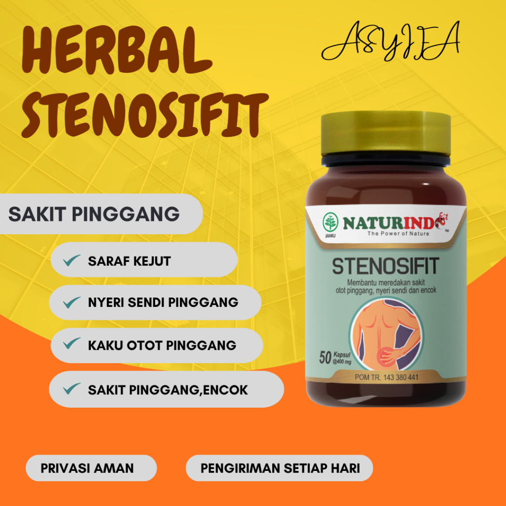 STENOSIFIT Herbal Sakit Pinggang Encok Saraf Kejepit Nyeri Otot Pinggang Sakit Menjalar Kaki