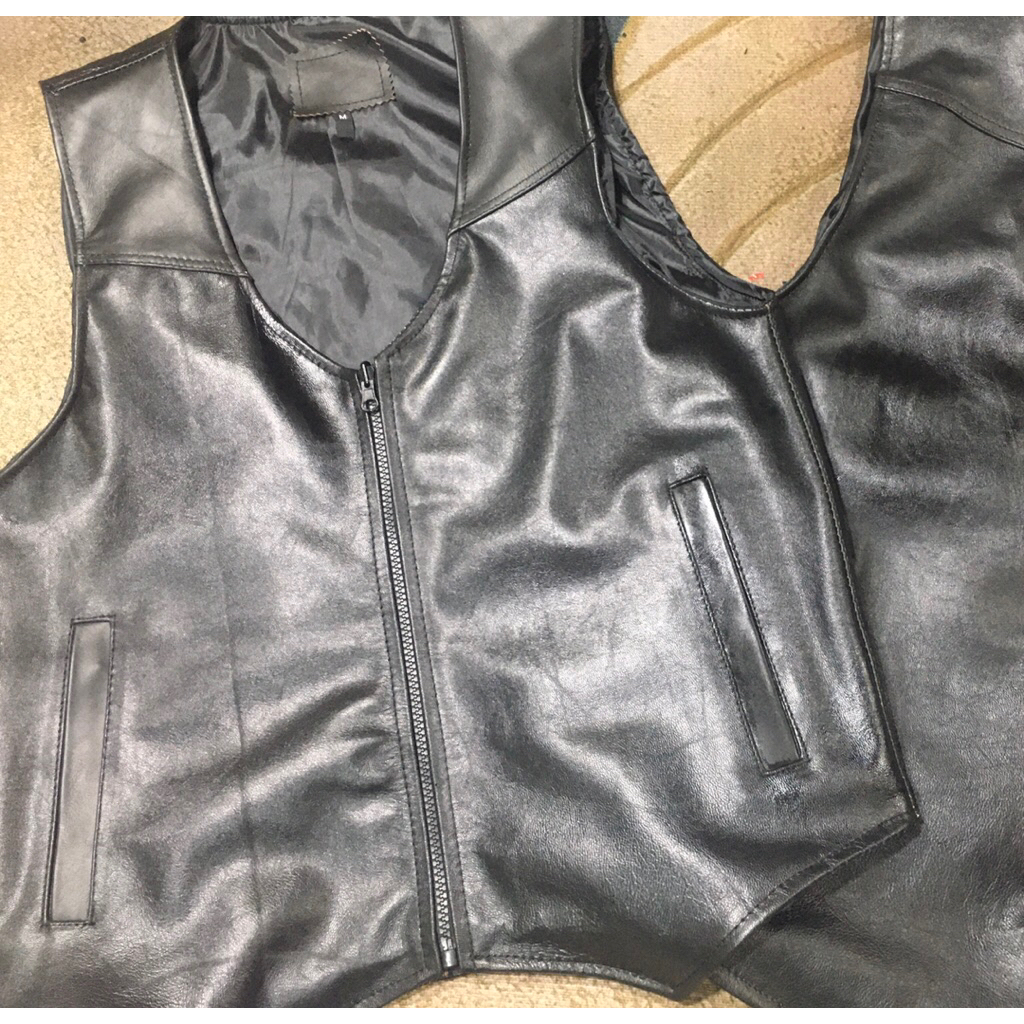 Rompi asli kulit rompi cowboy rompi vest pria rompi bikers