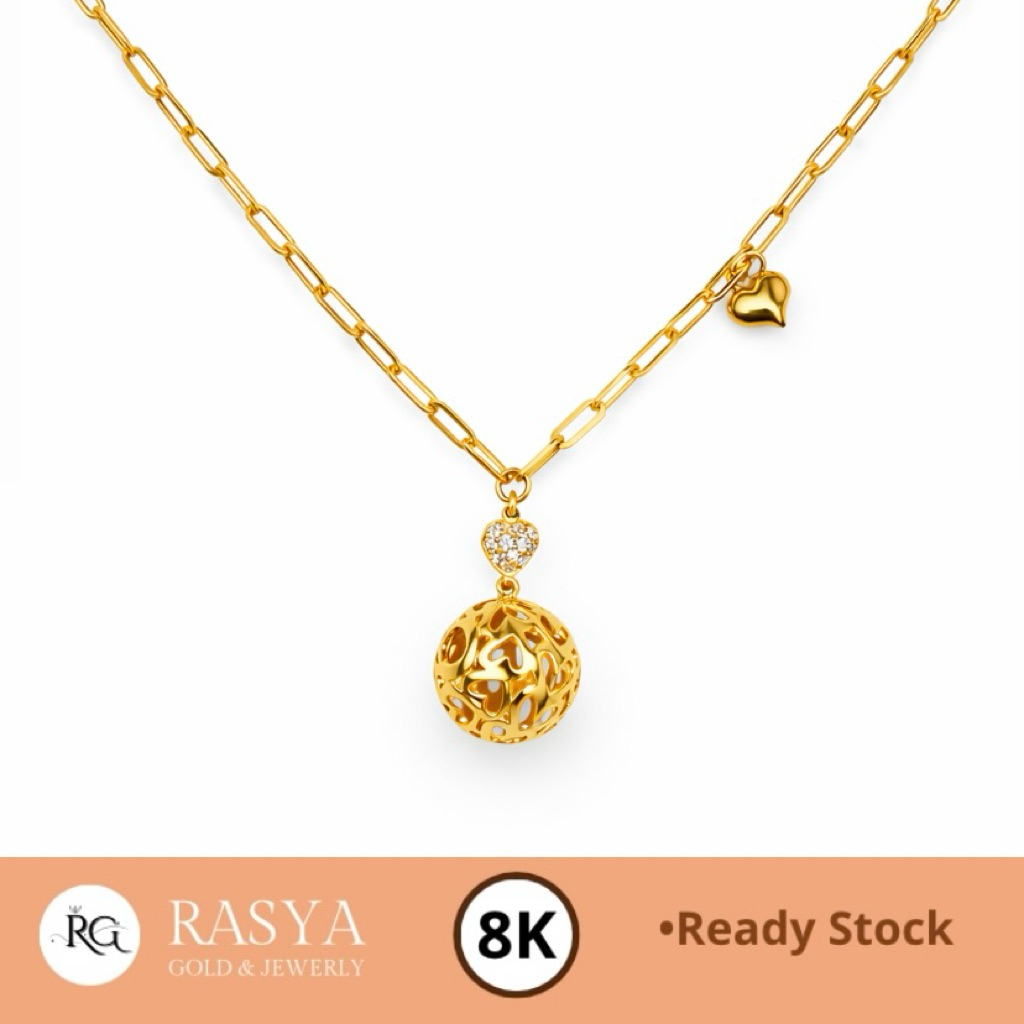Kalung Emas Dewasa Kadar 375 / 8K Kalung Serut Mainan Bulat Variasi