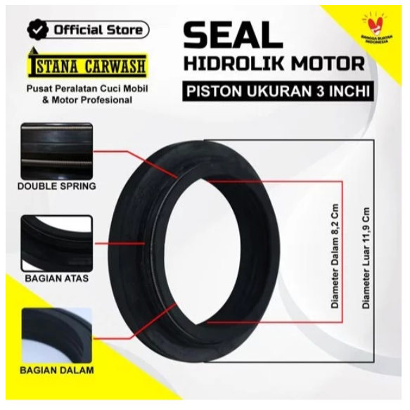 IKAME Seal Hidrolik Cuci Motor Sparepart Hidrolik Motor Variasi Dengan Kawat PER dan Tanpa Kawat PER
