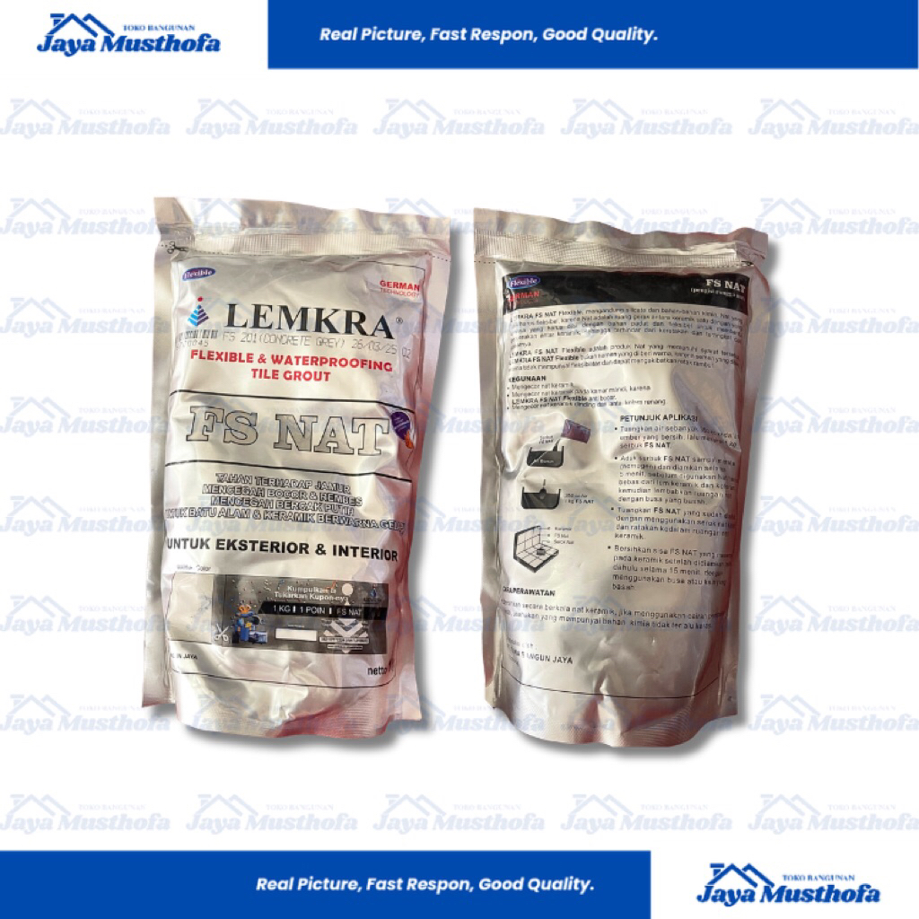 LEMKRA FS NAT / SEMEN NAT WARNA / PENGISI RONGGA KERAMIK BATU ALAM GRANIT / SEMEN WARNA TILE GROUT