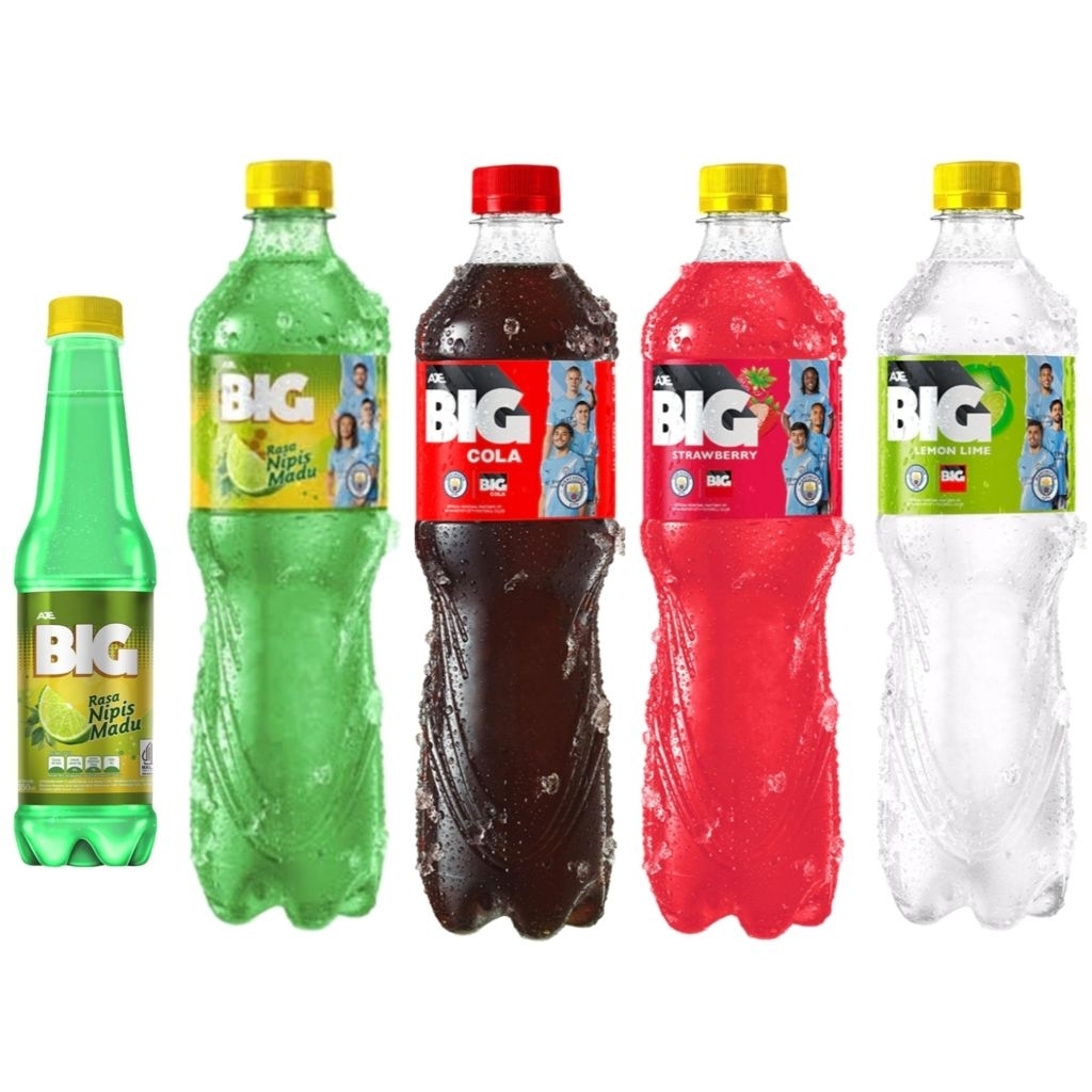 (instant saja) Big Minuman Karbonasi Rasa Nipis Madu lime lemon cola strawberry