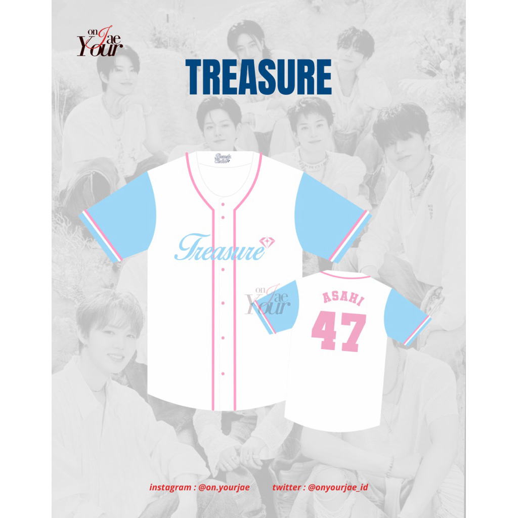 Jersey Baseball Kpop TREASURE Style – Idol Concert Outfit Unisex