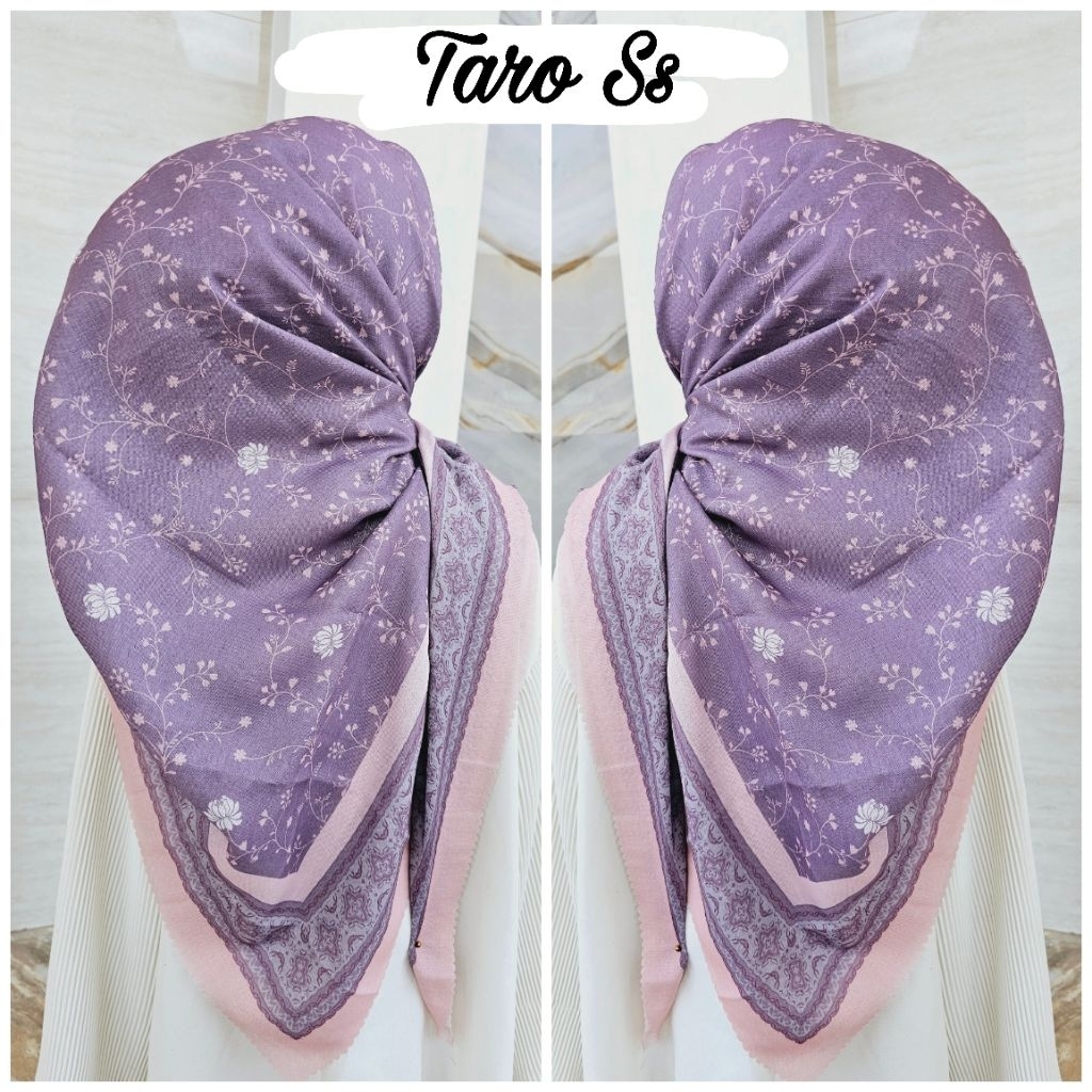 jilbab motif warna ungu tro