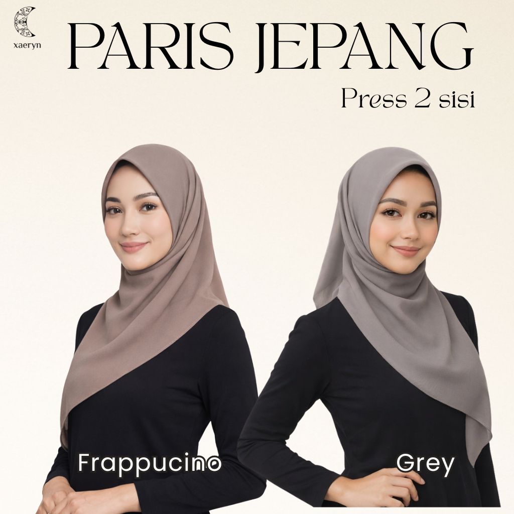 Xaerynhijab - Jilbab Paris Premium Segi empat | Hijab Paris Japan Premium | Jilbab Paris Jepang