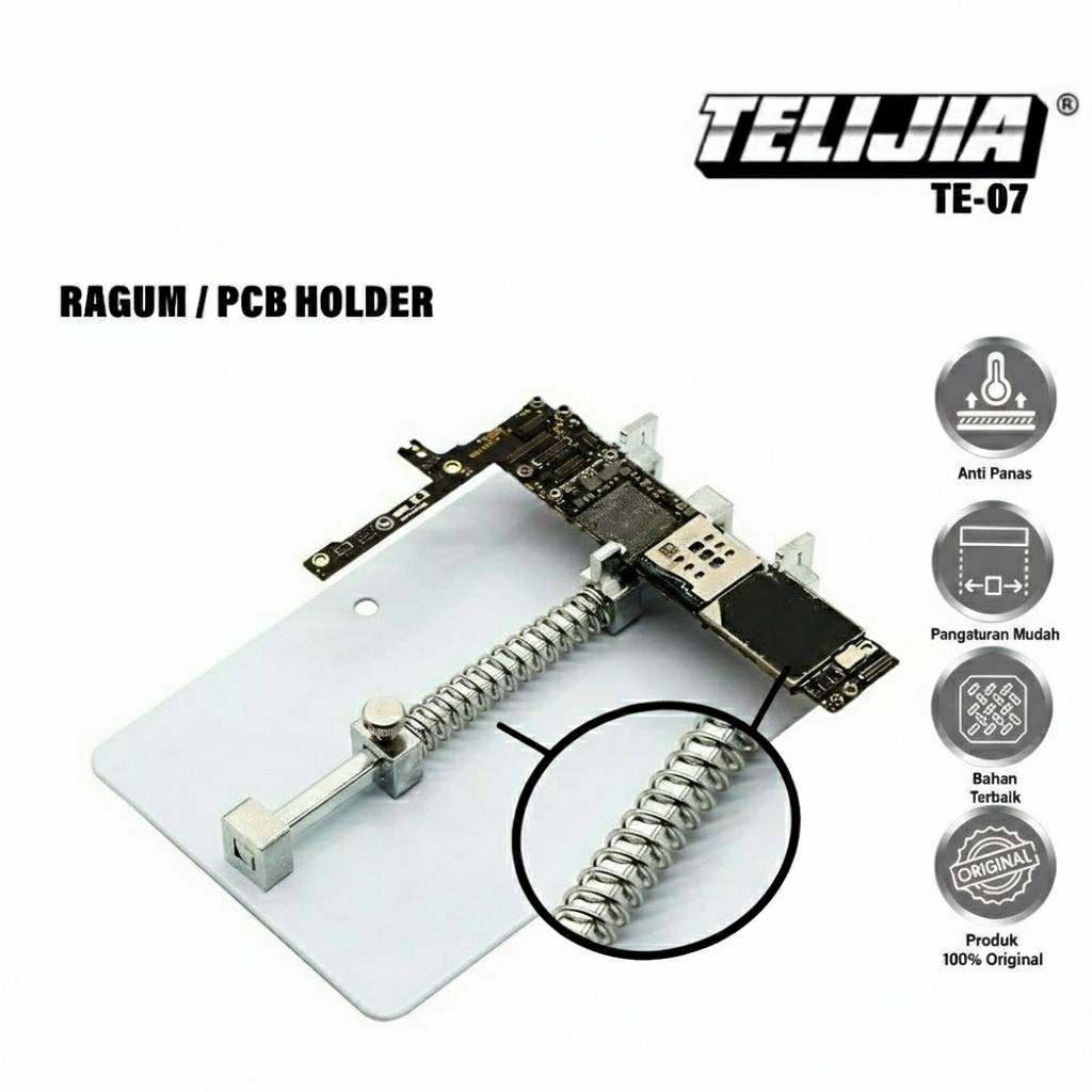 TELIJIA TE-07 STAND PCB HOLDER ORIGINAL - RAGUM PENJEPIT IC MOTHERBOARD - PCB HOLDER / PAPAN PENJEPI