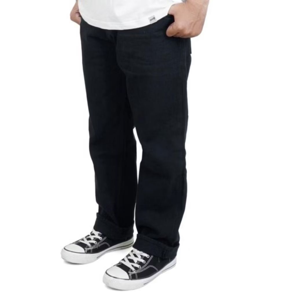 CELANA PANJANG DENIM REGULER FIT BLOODS BLACK ORIGINAL.!!