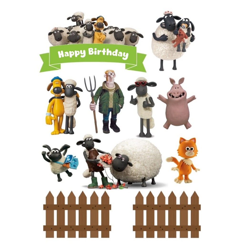 TOPPER Cake SHAUN THE SHEEP Custom/Hiasan Kue ULTAH Anak