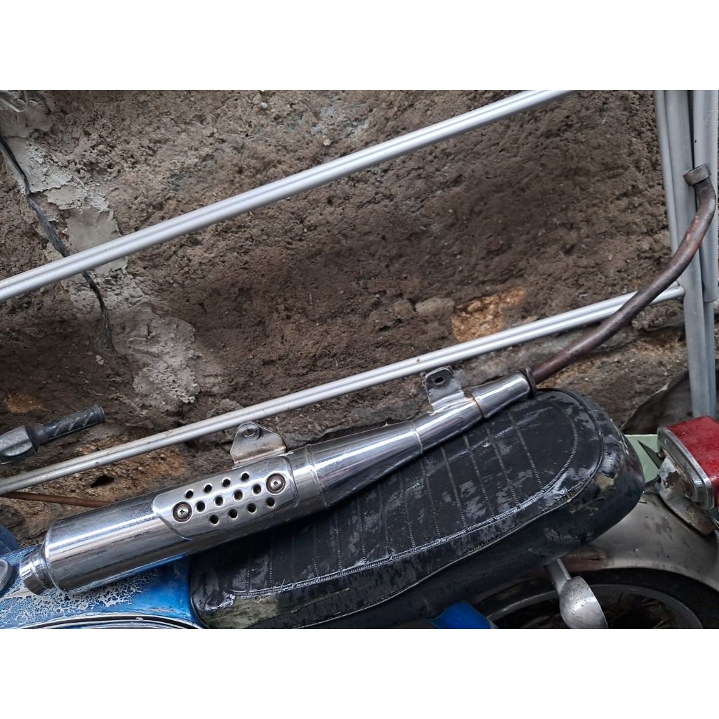 Knalpot Smash New suzuki sr 110 original ori copotan standar fullsystem fullset tinggal pasang ajah 