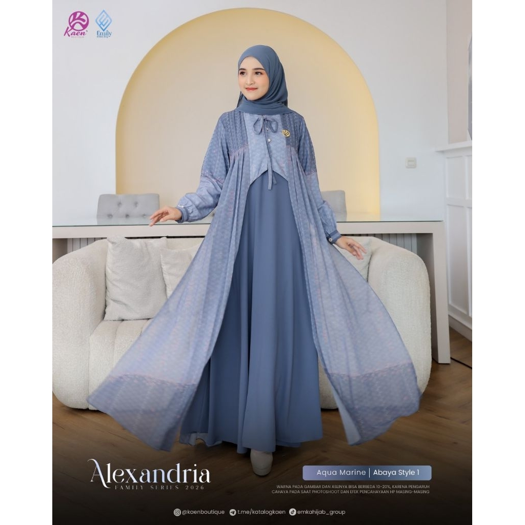 ALEXANDRIA KAEN EMILY / ALEXANDRIA DRESS / ABAYA ALEXANDRIA / DRESS ABAYA ELEGANT/ DRESS MEWAH/ TERB