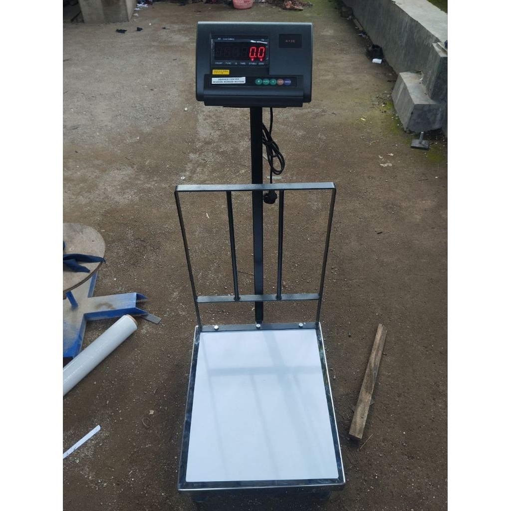 timbangan duduk digital timbangan ayam kapasitas 200kg platfom stainless ukuran pilihan terlampir
