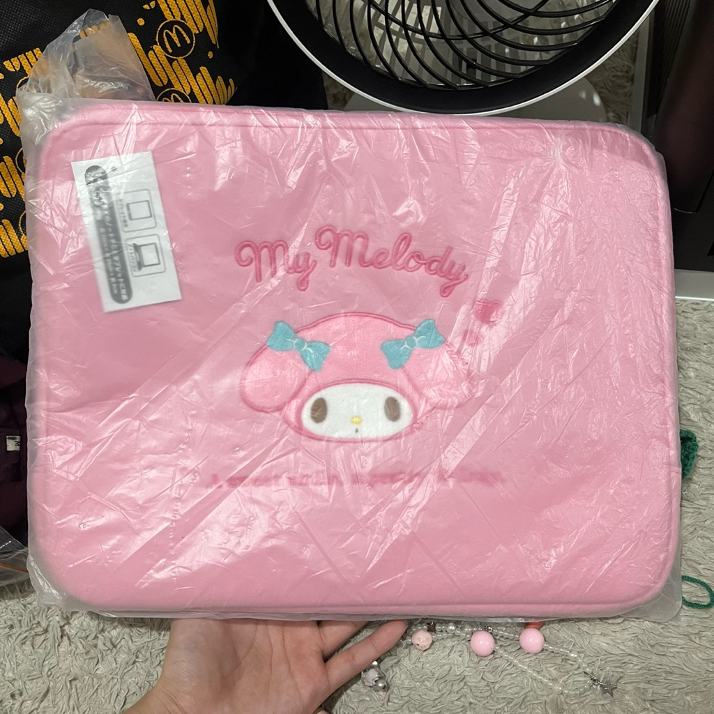 new ori my melody sanrio laptop sleeve pouch tablet 14inc inchi 14 original hello kitty pink japan b