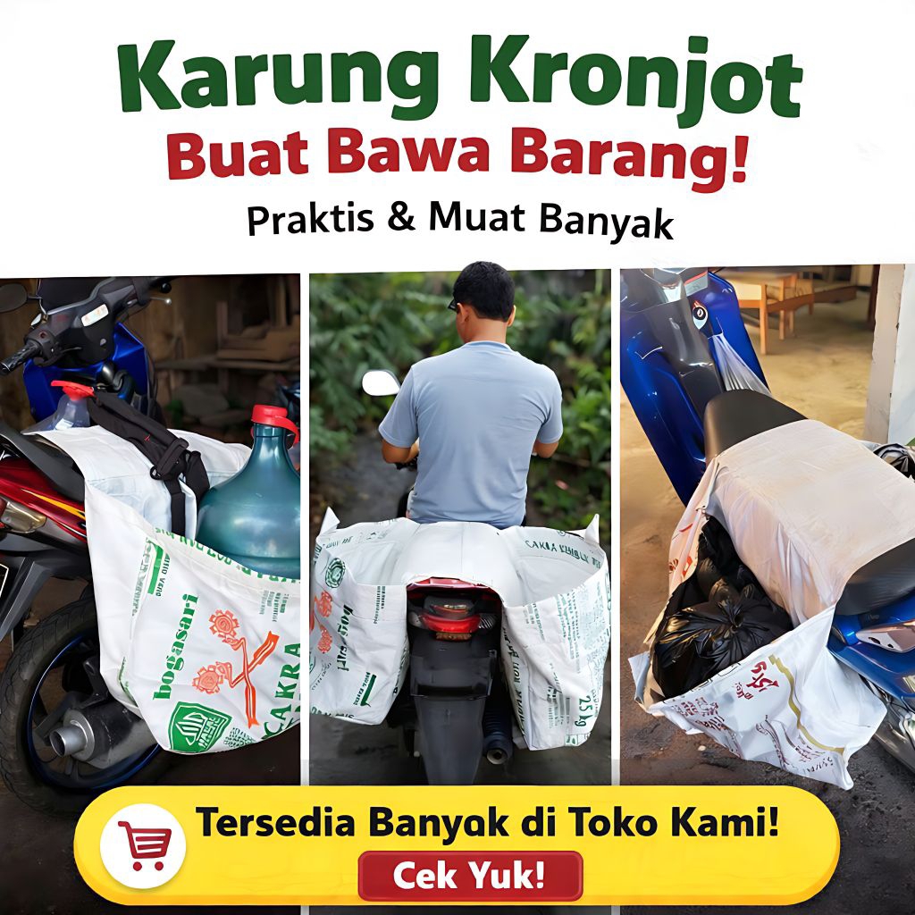 Krondo Karung Kronjot Karung Tas Motor Dari Bahan Karung