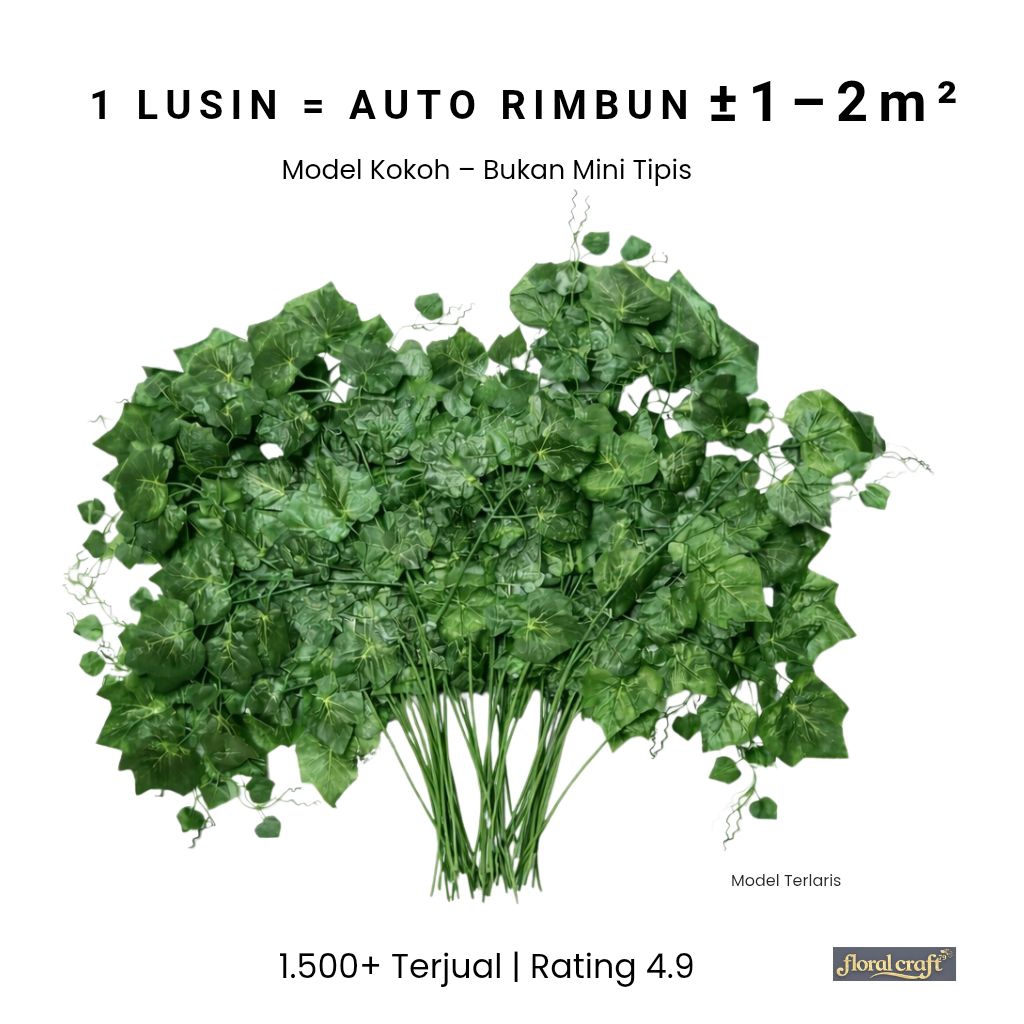 Daun Anggur Plastik Dekorasi 70cm 1 Lusin – Grosir Hiasan Dekorasi Wedding & Tenda