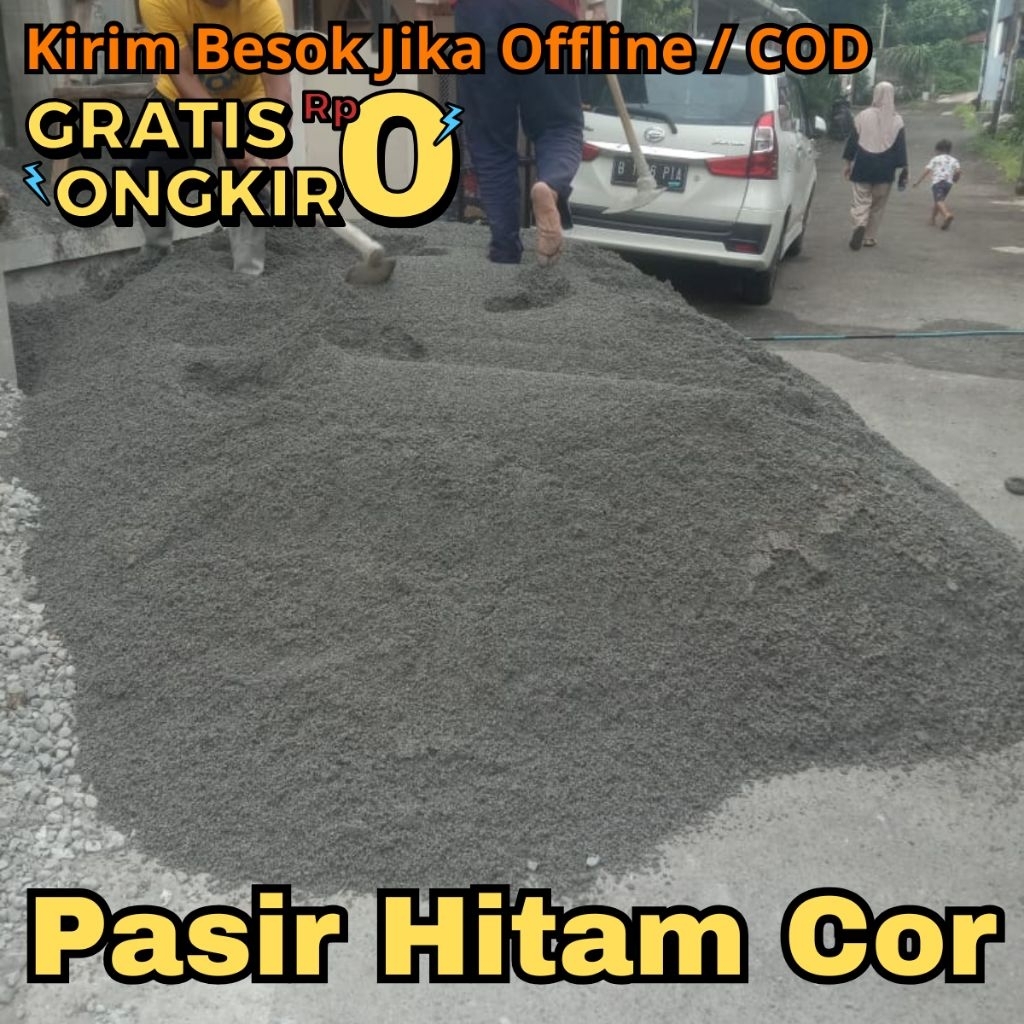 Pasir Hitam Cor / Pasir Cor Murni Extra Beton / Pasir Hitam