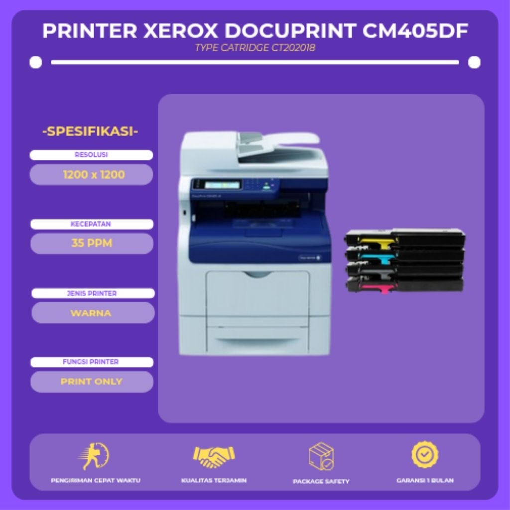 Printer Xerox DocuPrint CM405df Printer Color Multifungsi