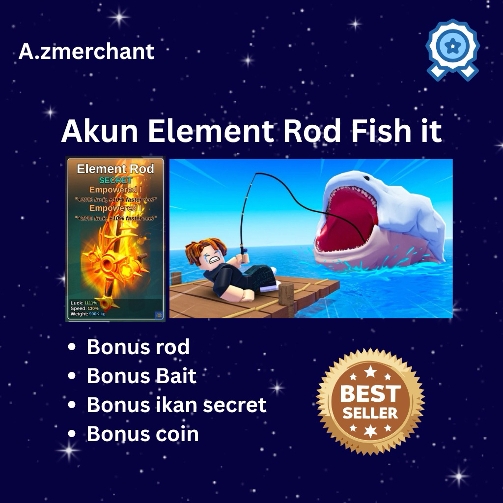 Akun Fish it Element Rod Banyak Bonus