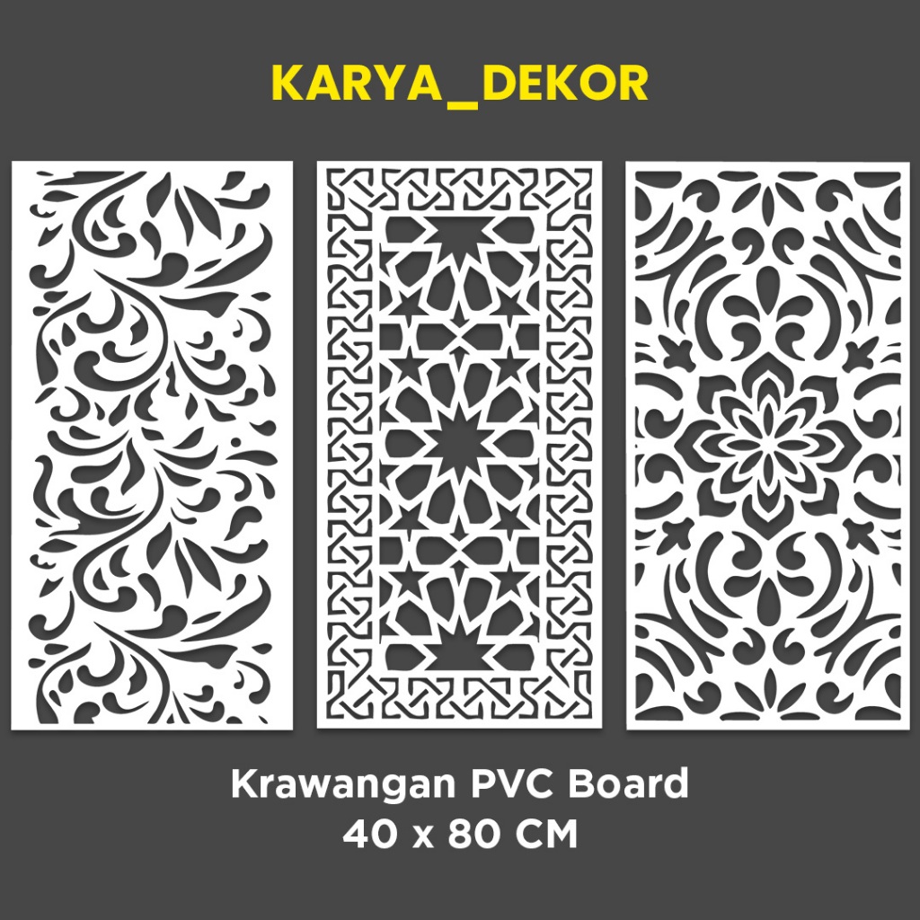 Karawangan PVC Board 40x80cm Tahan Air Mewah