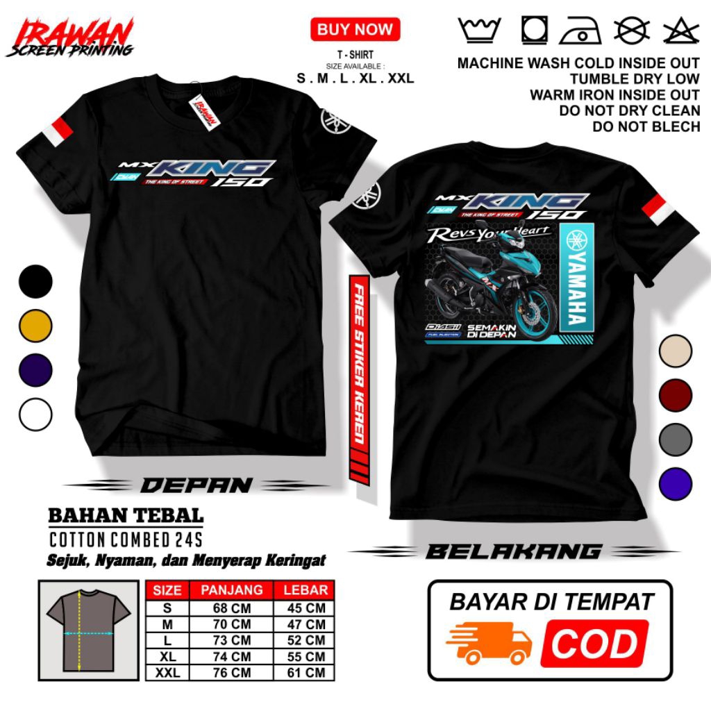 KAOS YAMAHA MX KING 150 CYAN 2022