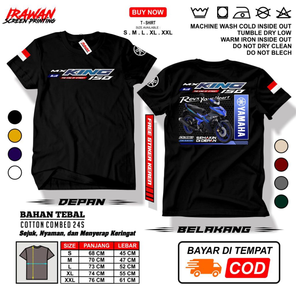 KAOS YAMAHA MX KING 150 BLUE 2022