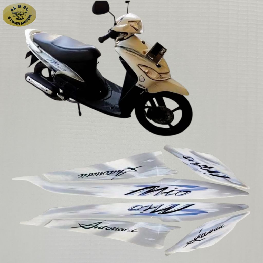 Striping Stiker List Body Motor Yamaha Mio Sporty Smile 2009 Warna Putih