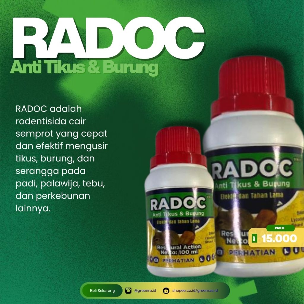 RADOC Rodentisida Cair Anti Tikus & Burung Semprot – Obat Hama Padi & Perkebunan