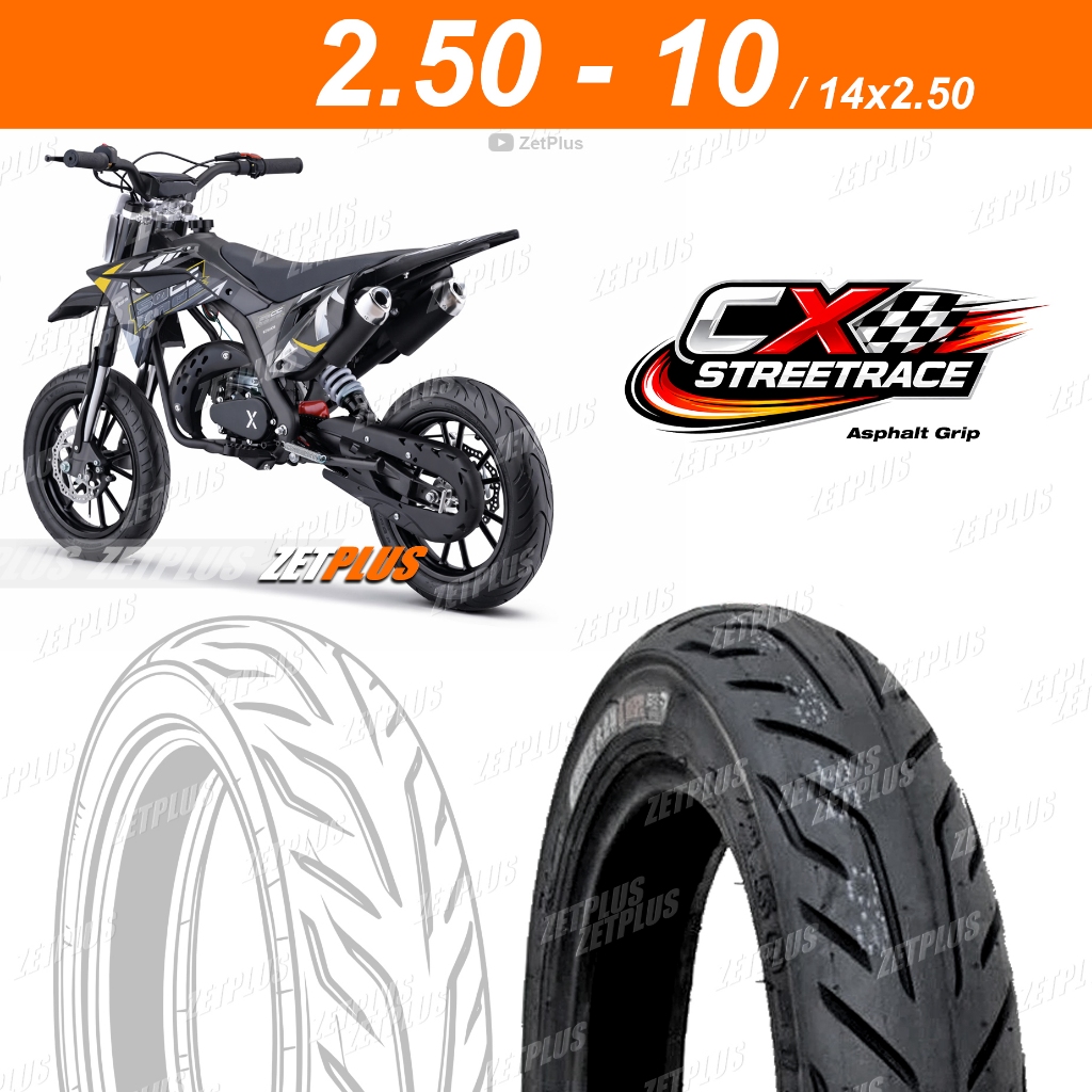 BAN ASPAL RING 10 (2.50-10) / mini trail 14x2.50 tubeless 60/100-10 supermoto onroad sepeda listrik 