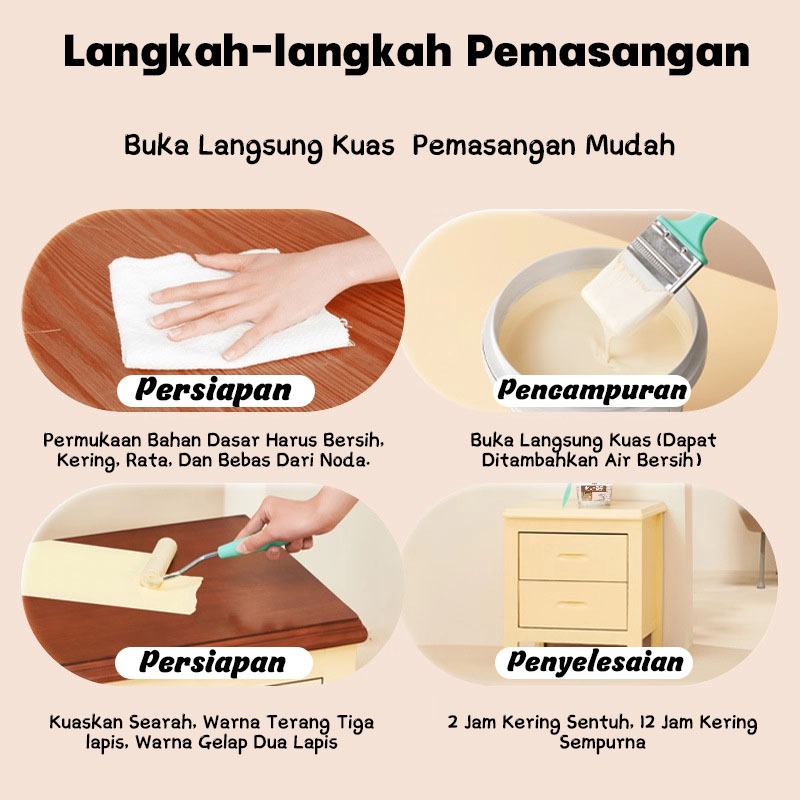 [Cod]Cat Kayu Berkualitas Tinggi Abu-Abu Muda Cocok Untuk Kayu Jati Kayu Lapis Kayu Lauan Kayu