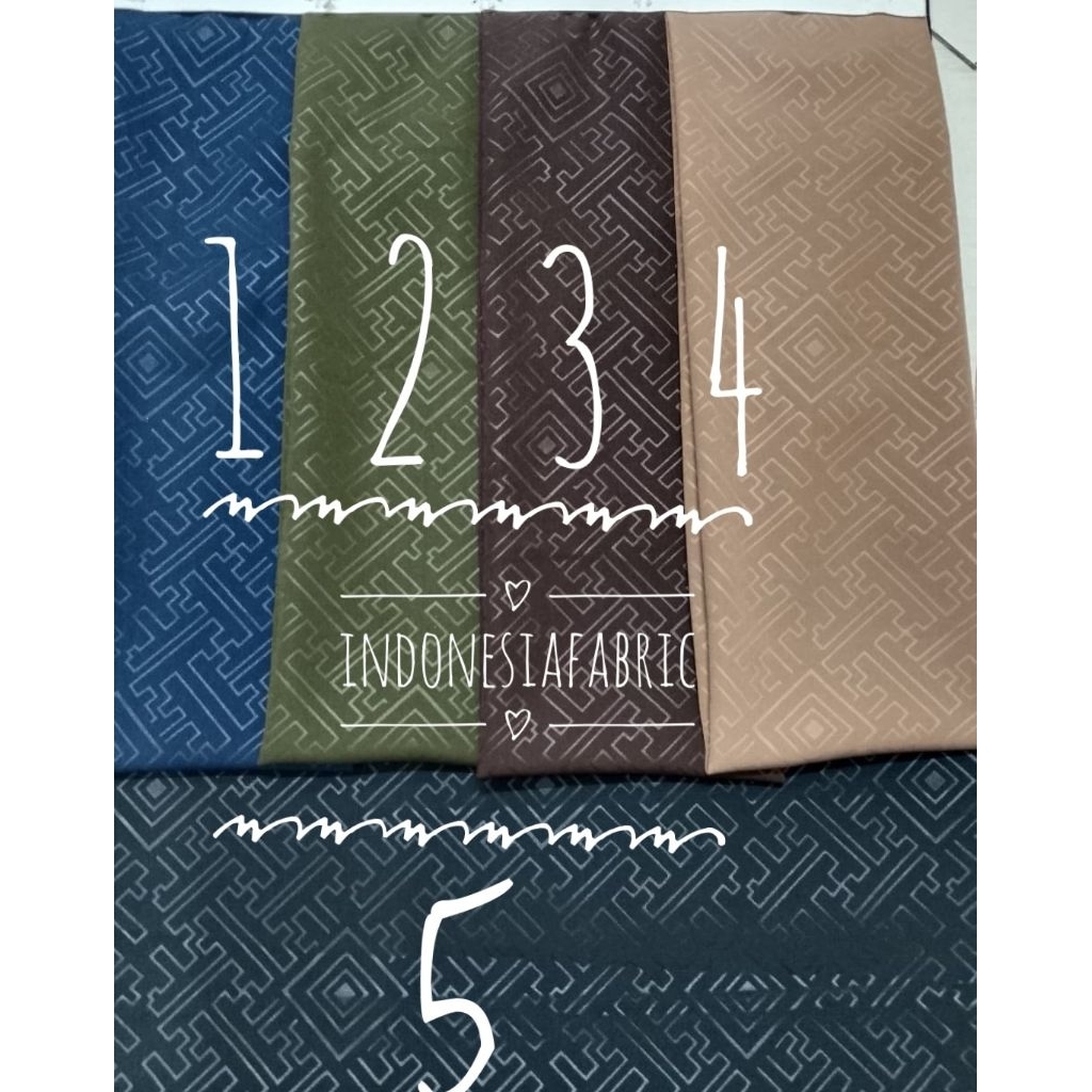 Kain Wolfis Emboss motif BM23 bahan gamis tunik hijab jilbab pashmina kerudung koko kemeja jubah hit