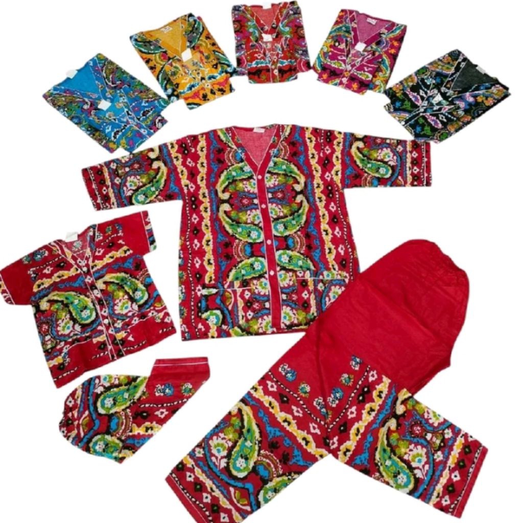 Baju tidur batik bagan siapi-api couple ibu dan anak