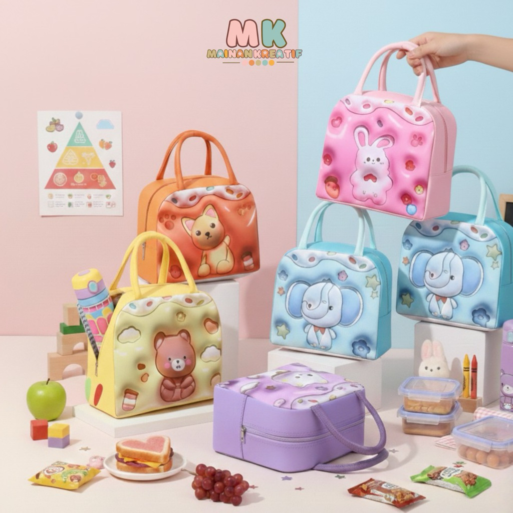 MK518 TAS BEKAL MAKANAN ANAK LUNCH BAG TEMPAT BEKAL ANAK TEMPAT PENYIMPANAN MAKANAN TAS LUNCH BOX/ T